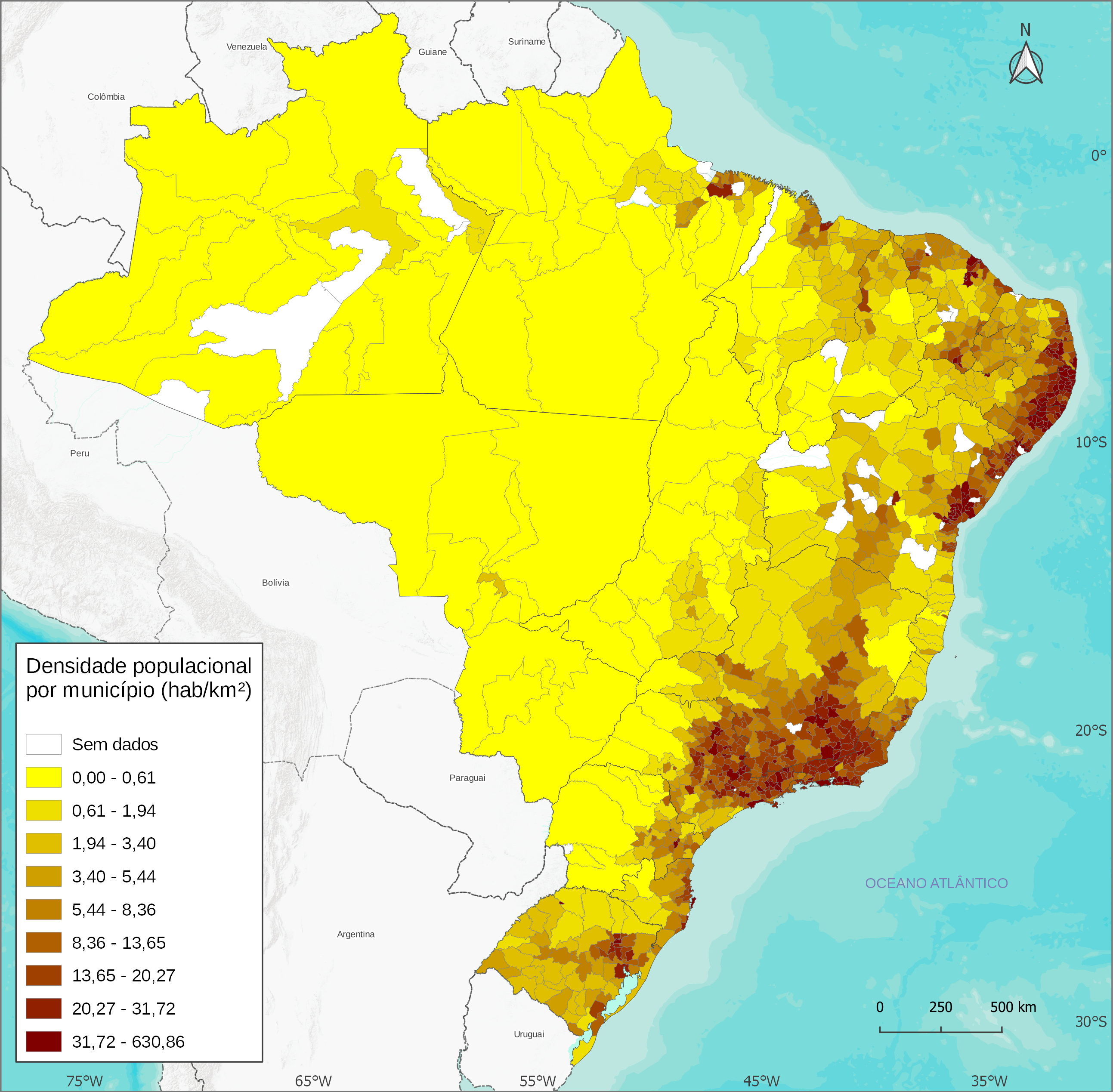 Mapa da População Total 1900